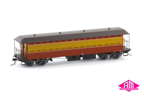 NSWGR End Platform Car RG 278 Greyhound Car Red & Russet FO062 (Single Car) HO Scale