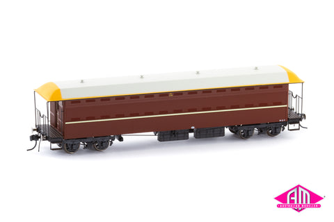 NSWGR End Platform Car RG 278 Greyhound Car Indian Red FO063 (Single Car) HO Scale