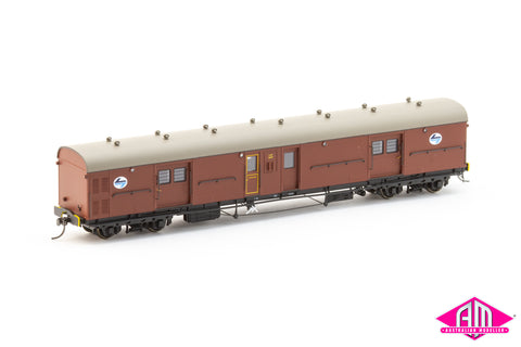 LHO Brake Van LHO 1619 Double Guard Door, Plain Bearing Bogies, Indian Red L7 (LHO 4)