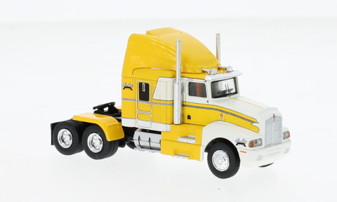 BK85927 - Kenworth T 600 - Yellow/White 1984 (HO Scale)