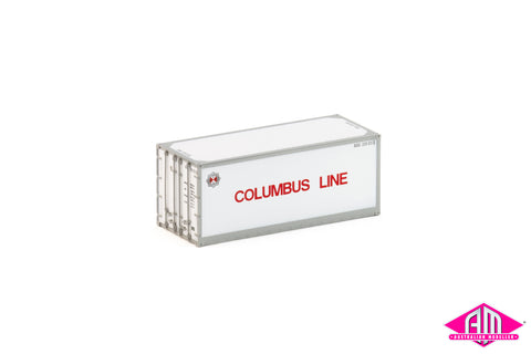 20 Foot Smooth Side Container Columbus Line V1 Twin Pack CON-170