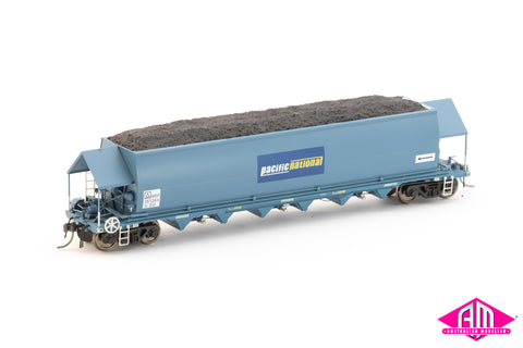 CHS Coal Hopper NHVF Faded PN Blue Pack21 (4 pack) HO Scale