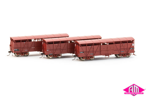 VR Cattle Wagon MF1, MF5, MF13, (3 Pack) HO Scale