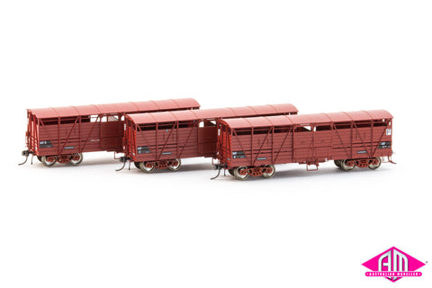VR Cattle Wagon MF3, MF4, MF8, (3 Pack) HO Scale