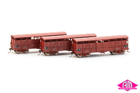 VR Cattle Wagon MF15, MF22, MF24, (3 Pack) HO Scale