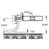 KD-120 - #120 SBE Bottom Shelf Whisker® Metal Couplers w/ Gearboxes - Medium Centerset Shank (HO Scale)