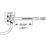 KD-126 - #126 SBE Bottom Shelf Whisker® Metal Couplers with Gearboxes - Long Centerset Shank (HO Scale)