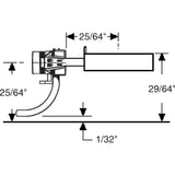 KD-126 - #126 SBE Bottom Shelf Whisker® Metal Couplers with Gearboxes - Long Centerset Shank (HO Scale)