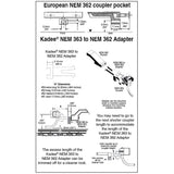 KD-51 - #51 NEM 363 European Style Couplers - Short (HO Scale)