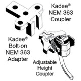 KD-52 - #52 NEM 363 European Style Couplers - Medium (HO Scale)