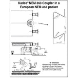 KD-53 - #53 NEM 363 European Style Couplers - Long (HO Scale)
