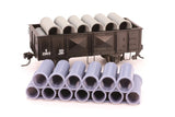 IF0022 - Cast Concrete 22'0" Small Short Pipe Load (HO Scale)