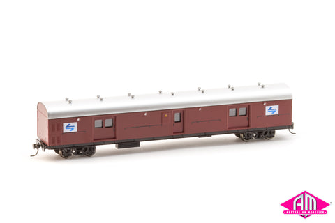 LHY Passenger Brake Van 1617 L7 Indian Red with Silver Roof