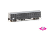 LLV-11 45' Louvre Vans Gunmetal Grey as Delivered with Buffers and 2BR Bogies (3 pack)