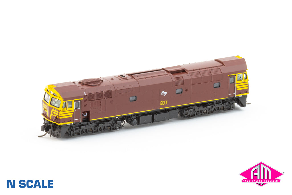 80 Class locomotive 8001 Indian Red With White L7 (N80-1) N-Scale ...