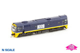 80 Class locomotive 8008 Freight Rail Blue/Yellow With FR Logos (N80-9) N-Scale