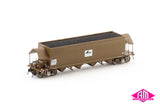 NHHF Coal Hopper, Freight Rail Wagon Grime with Faded L7 - 4 Car Pack (NCH-103) HO Scale