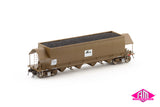 NHHF Coal Hopper, Freight Rail Wagon Grime with Faded L7 - 4 Car Pack (NCH-103) HO Scale