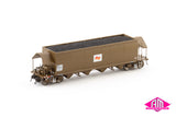 NHHF Coal Hopper, Freight Rail Wagon Grime with Candy L7 - 4 Car Pack (NCH-104) HO Scale