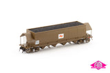 NHHF Coal Hopper, Freight Rail Wagon Grime with Candy L7 - 4 Car Pack (NCH-104) HO Scale