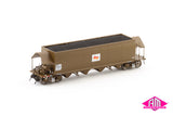 NHHF Coal Hopper, Freight Rail Wagon Grime with Candy L7 - 4 Car Pack (NCH-105) HO Scale