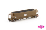 NHHF Coal Hopper, Freight Rail Wagon Grime with Candy L7 - 4 Car Pack (NCH-105) HO Scale