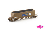 NHHF Coal Hopper without End Canopy, Pacific National Wagon Grime with PN/Varley logos - Single Car (NCH-111) HO Scale