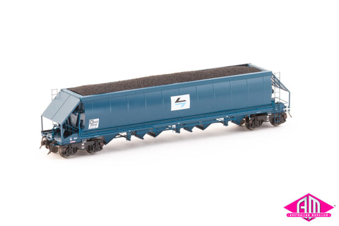 NHGF Coal Hopper, PTC Blue with Black/Blue L7 & DCA Bogies - 4 Car Pack (NCH-114)