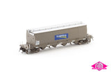 NGHF Grain Hopper with GOL, Pacific National Wagon Grime with FreightCorp Logos - 4 Car Pack (NGH-61) HO Scale