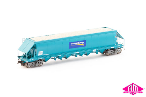 NPZH Limestone Hopper, FreightCorp Faded PTC Blue #2 with FreightCorp Logos - 4 Car Pack (NLH-4)