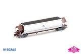 NHFF Coal Hopper, SRA Red/Silver, Black & Blue L7 NHFF-42956 (NNCH-2) N Scale