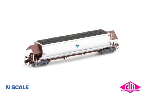 NHFF Coal Hopper, SRA Red/Silver, Black & Blue L7 NHFF-42956 (NNCH-2) N Scale