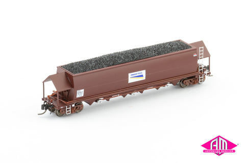 NHVF Coal Hopper, Freight Rail SRA Red with FR Logos - Single Wagon NNCH-30 (N Scale)