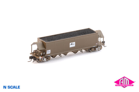 NHHF Coal Hopper - Freight Rail, Wagon Grime with Faded L7 - Single Wagon NNCH-47 (N Scale)