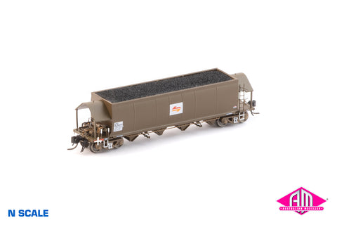 NHHF Coal Hopper - Freight Rail, Wagon Grime with Candy L7 - Single Wagon NNCH-49 (N Scale)