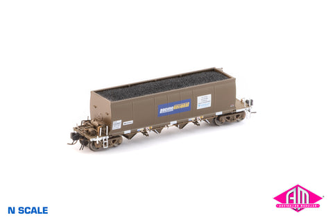 NHHF Coal Hopper - Pacific National, Wagon Grime with PN & Varley Logos - Single Wagon NNCH-57 (N Scale)