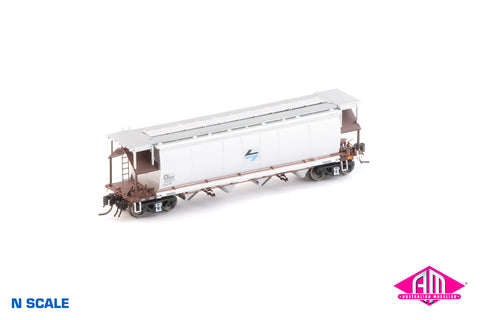 NGHF Grain Hopper - PTC, Red/Silver with Blue L7 - Single Wagon NNGH-22 (N Scale)
