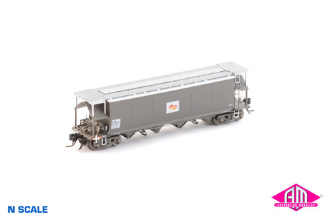 NGHF Grain Hopper - Freight Rail, Wagon Grime with Candy L7 - Single Wagon NNGH-28 (N Scale)