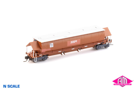 BGKF Grain Hopper - SSR, Faded SRA Red with DCA Bogies & SSR Logo BGKF-1142-V (NNGH-2) N Scale Single Wagon