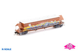 BGKF Grain Hopper - SSR, Faded SRA Red with DCA Bogies, SSR Logo & Graffiti BGKF-1197-Y (NNGH-54) N Scale Single Wagon