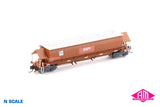BGKF Grain Hopper - SSR, Faded SRA Red with DCA Bogies, SSR Logo & Graffiti BGKF-1226-C (NNGH-56) N Scale Single Wagon
