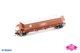 BGKF Grain Hopper - SSR, Faded SRA Red with XCS Bogies, SSR Logo & Graffiti BGKF-1111-L (NNGH-60) N Scale Single Wagon