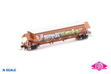 BGKF Grain Hopper - SSR, Faded SRA Red with XCS Bogies, SSR Logo & Graffiti BGKF-1194-K (NNGH-64) N Scale Single Wagon