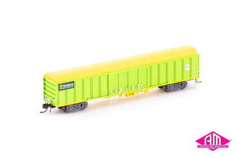 RLSY Louvred Van, Sadliers Transport Green/Yellow - Single Car NNLV-11 (N Scale)