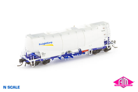 NPHH Cement Hopper, FreightCorp White/Blue with FC Logo - Single Wagon NNPH-4 (N Scale)