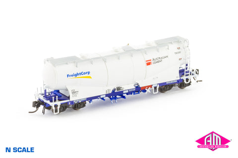 NPHH Cement Hopper, FreightCorp/Australian Cement - White/Blue - Single Wagon NNPH-5 (N Scale)