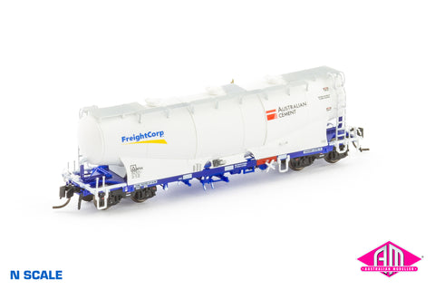 NPHH Cement Hopper, FreightCorp/Australian Cement - White/Blue - Single Wagon NNPH-6 (N Scale)