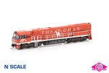 NR Class locomotive NR74 The Ghan® (MK1) - Red & Silver (NNR-11) N-Scale