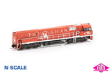 NR Class locomotive NR74 The Ghan® (MK1) - Red & Silver (NNR-11) N-Scale