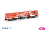NR Class locomotive NR75 The Ghan® (MK2) - Red & White (NNR-13) N-Scale